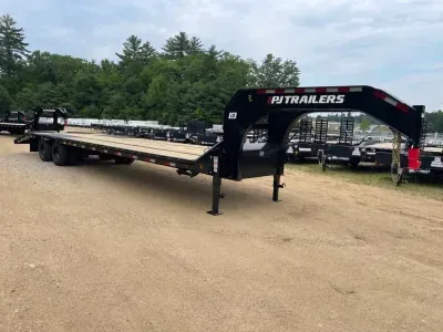 2027 PJ 8.5x29+5 Gooseneck 25K Deckover Equipment Trailer w/HD Flip Over Ramps