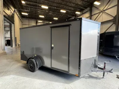 2027 Panther Cargo 6x12 Enclosed 3K Cargo Trailer w/Ramp Door & Spoiler