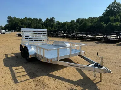 2026 CargoPro 6.5x12 Aluminum 6K Aluminum Deck Utility Trailer w/Integrated Fold Down Ramp