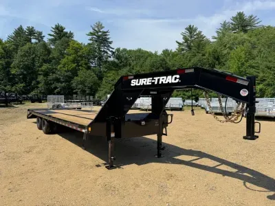 2026 Sure-Trac 8.5x25+5 Powder Coated 25.9K HD LowPro Gooseneck Equipment Trailer w/Full Width Ramps