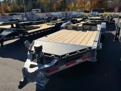 2027 Diamond C 7x20 LowPro 15.5K Equipment Trailer w/Stand Up Ramps, Side Step & Toolbox