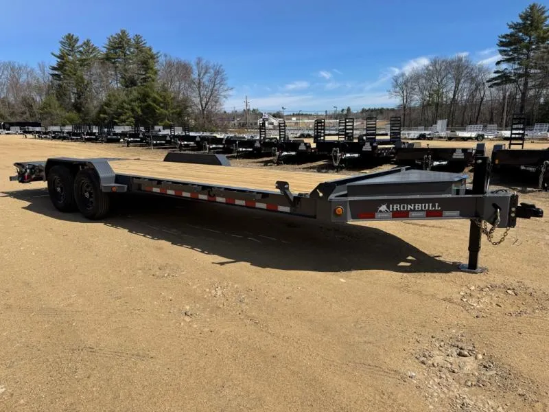 2026 Iron Bull 7x24 Powder Coated 14K Equipment Trailer w/Full Width Ramps & Toolbox