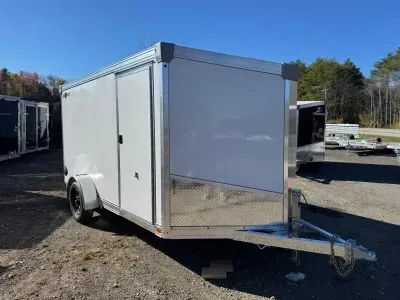2026 Ideal Cargo 7x12 Galvanized Frame 3K Enclosed Trailer w/Ramp Door & Wall E-Trac