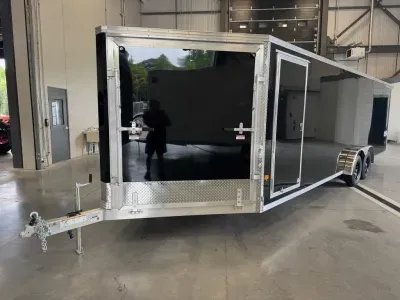 2027 Stealth 7.5x24+4.5 XLT PRO 4-Place Aluminum Enclosed Snowmobile Trailer w/Track Mats & Ski Guid