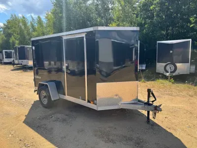 2019 LOOK 5x10 Aluminum 3K Enclosed Cargo/Snow Trailer w/Mats & Guides