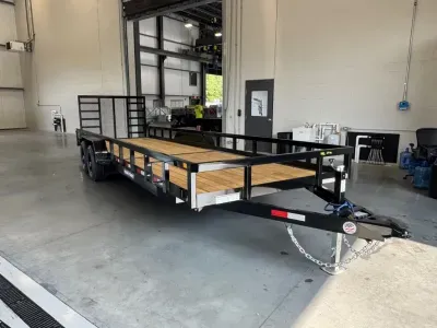 2027 Sure-Trac 7x24 Powder Coated 10K Landscape Trailer w/Rear Ramp Gate