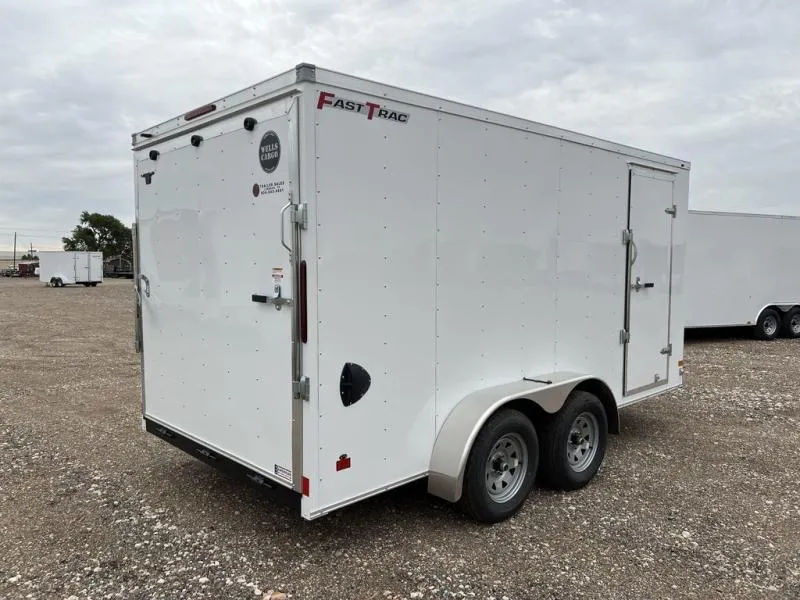  Wells Cargo 7X16 Fasttrac Enclosed Cargo Trailer W/ Rope Rings 