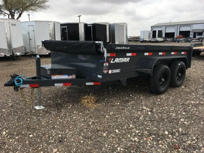  Lamar 77X12 Medium Duty (10K) Dump Trailer - 5" Cylinder 