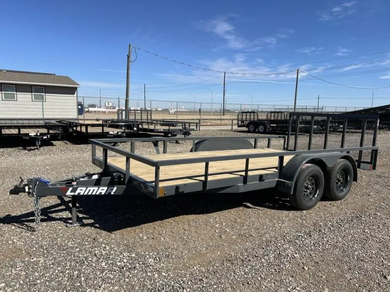 Lamar 83X16 Utility Trailer - Tube Rails - Tube Gate - 4