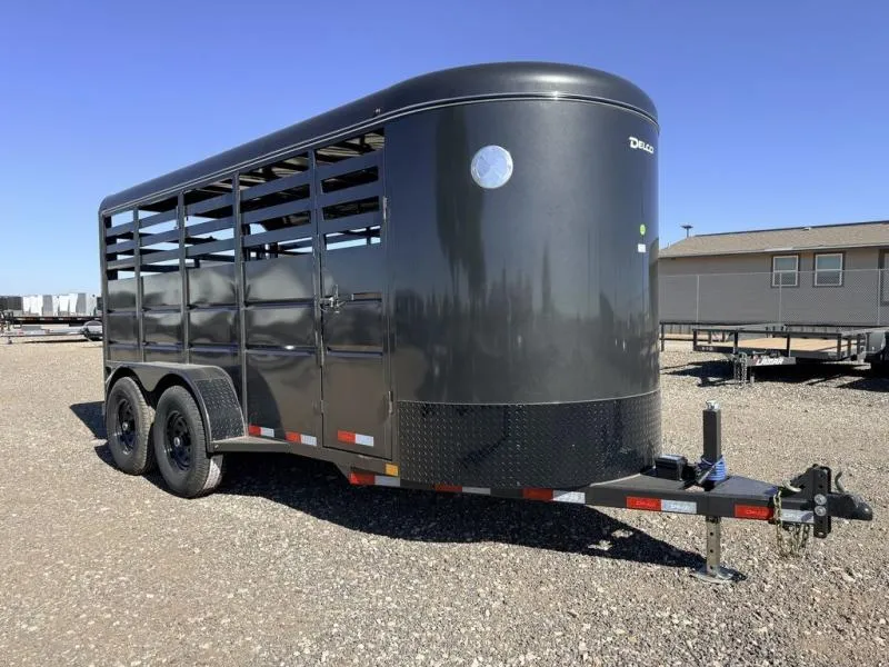  Delco 6X16 Stock Trailer - 6K Axles - 6.5Ft Tall - Dome  