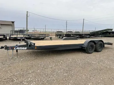 Lamar 83X20 Wood Floor Car Hauler Trailer - 5” Frame - S