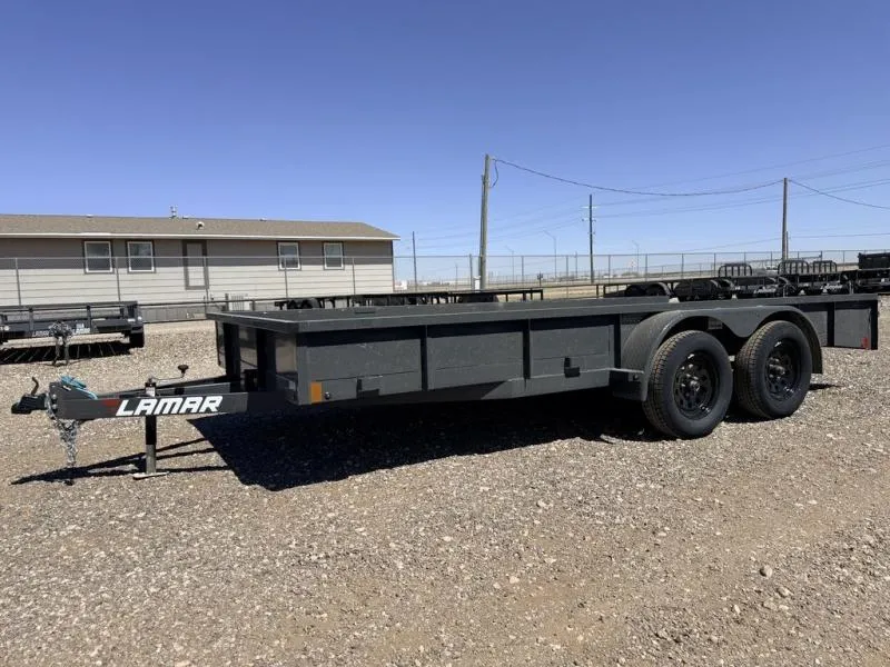  Lamar 83X16 Utility Trailer - Solid Sides - 4" Frame - 3 