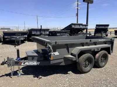  Lamar 5X10 (7K) Dump Trailer - Solar Charger - Adjustable DEMCO Coupler 