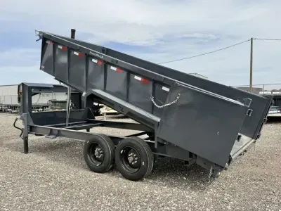 Lamar 83X16 Heavy Duty (16K) Dump Trailer - 8K Axles - 3ft Sides - 6" Cylinder