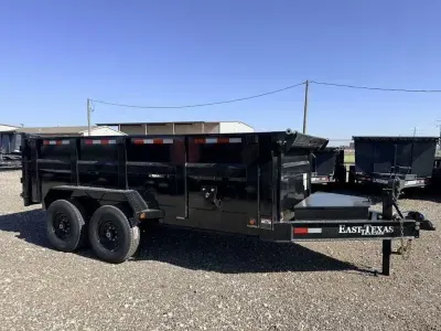  East Texas Trailers 83X14 (14K) Dump Trailer - 3Ft Sides - 7 Gauge 1-Piece Floor 