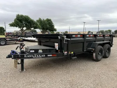 East Texas Trailers 83X14 (14K) Dump Trailer - 2ft Sides - 7 Gauge 1-Piece Floor