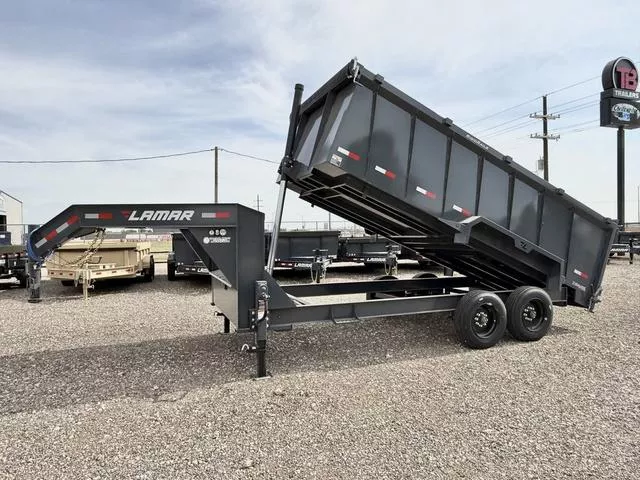  Lamar 83X16 Heavy Duty (16K) Dump Trailer - 8K Axles - 4 