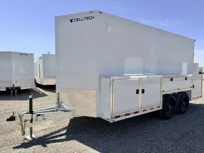  Celltech 16ft Service Trailer - Cable Free Ramp Door - Tons of Storage - E Track 