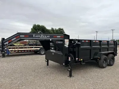 East Texas Trailers 83X14 (14K) Gooseneck Dump Trailer - 3ft Sides - 7 Gauge Floor