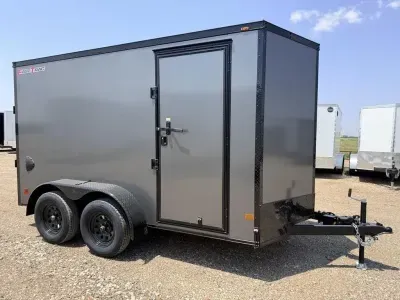 Wells Cargo 6X12 - 6.5ft Tall - .080 Screwless Aluminum Sides - Tube Walls - D-Rings