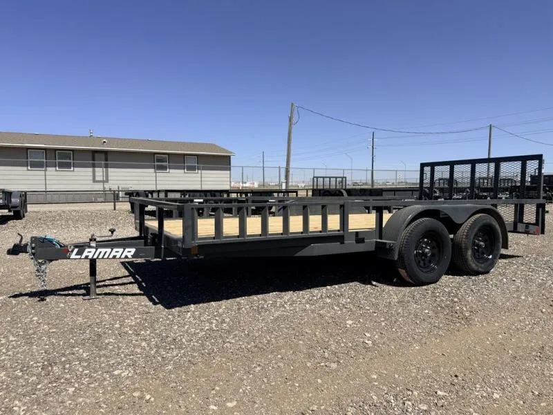  Lamar 83X16 Utility - Side Ramp Rails - 4" Frame - 3Ft T 