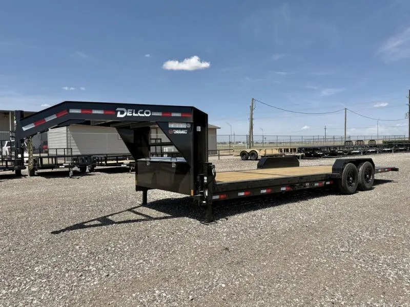  Delco 83X24 Tilt-Deck - 7K Torsion Axles - 8Ft Stationar 