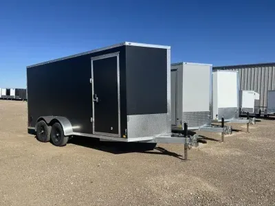 Celltech 7X16X7 - Professional Grade All-Steel Cargo Trailer - E Track - Galvanized