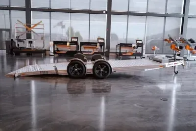 Timpte 720 EZ Load Drop-Deck Aluminum Car Trailer - 4º Lo