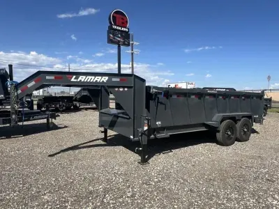 Lamar 83X16 - 3ft Sides - 6" Cylinder - Rigid Rail - 12" Centers - 7,000lb Axles