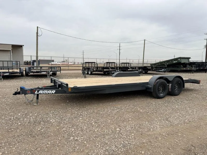  Lamar 83X20 Wood Floor Car Hauler - 2 Brake Axles - D Ri 