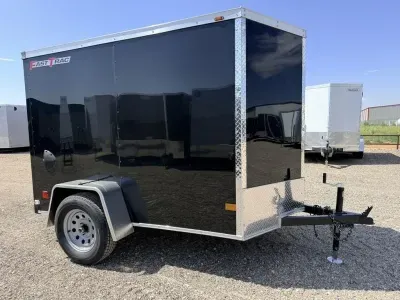  Wells Cargo 5X8 - 5.5Ft Tall - Rear Barn Doors - .080 Sides - Wall Tie Downs! 
