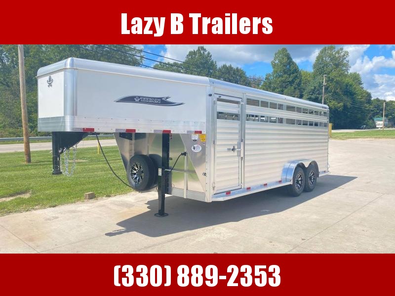 2021 Titan Trailers 20' Aluminum Gooseneck Livestock Trailer 2021 Titan Trailers 20' Aluminum Gooseneck Livestock Trailer