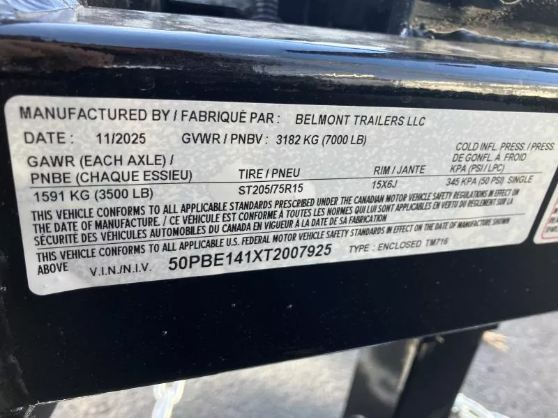 new Cargo (Enclosed) Trailers Belmont  for sale, in Warren, OH Thumbnail 12