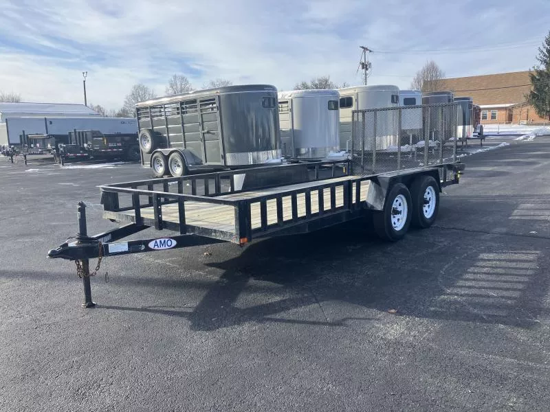 2022 AMO 76" x 16' Utility Trailer (Side Ramps)