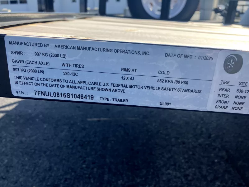 new Utility Trailers AMO  for sale, in Warren, OH Thumbnail 5